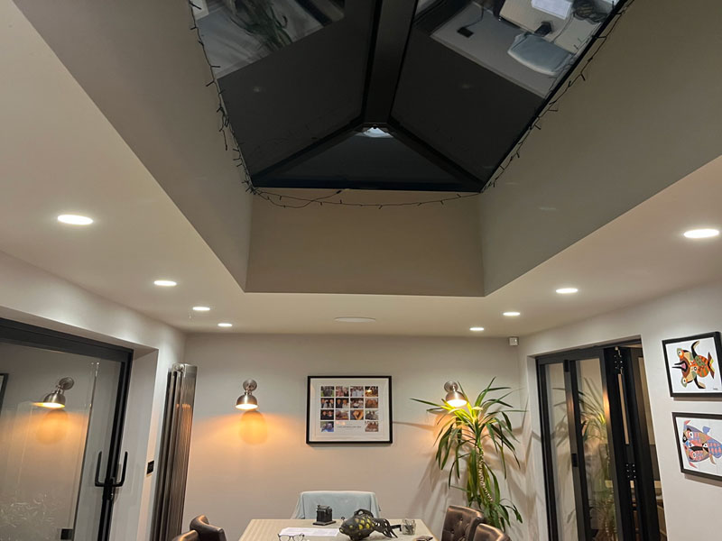 photo of roof lantern in kitchen